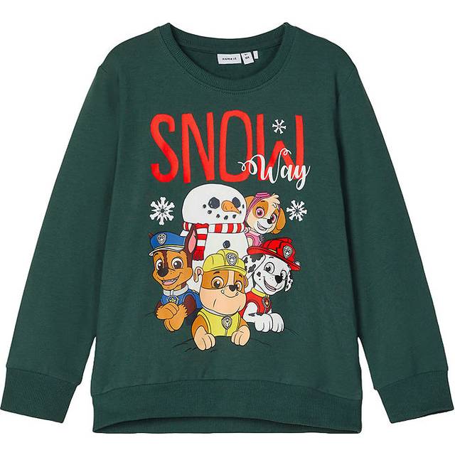 Name It Sweatshirt - NmmElijah PawPatrol - Sea Moss m. Tryck - Name It - 5 år (110) - Sweatshirt
