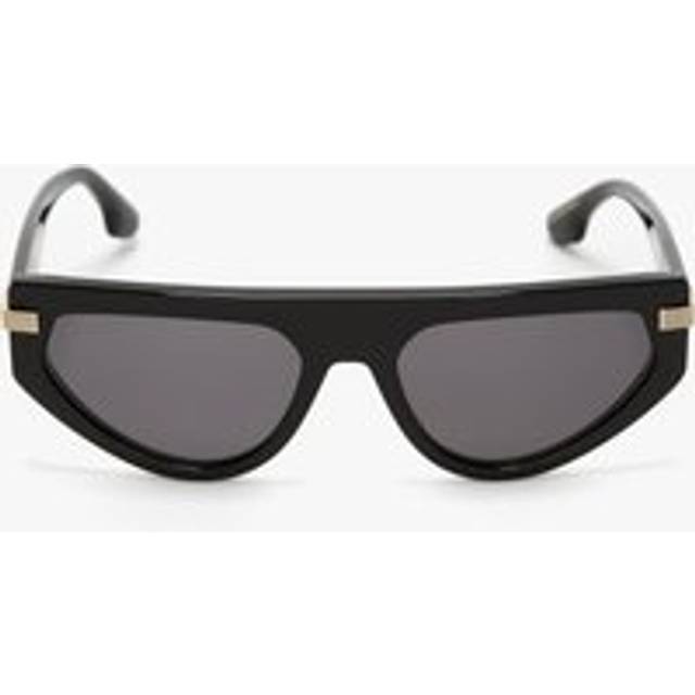 Victoria Beckham Visor Hinge-Detail Sunglasses In Black