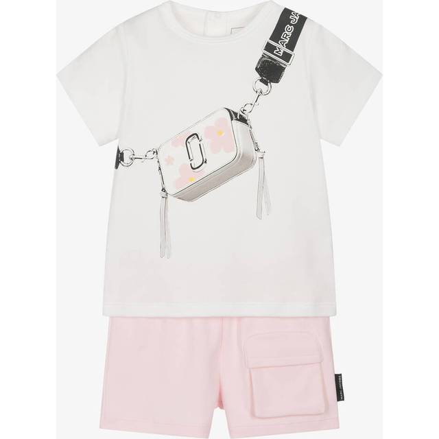Marc Jacobs Kids Baby cotton T-shirt and shorts set - pink (M 36)