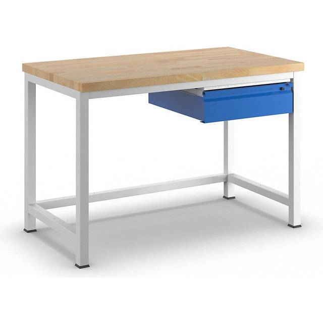 RAU 1 L size drawer, 1 cross strut, 1 L size drawer, 1 cross strut, depth 700 mm, width 1250 mm - light grey RAL 7035