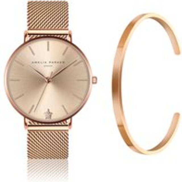 Watch and bracelet for women Amelia Parker Gold Sky - Doré