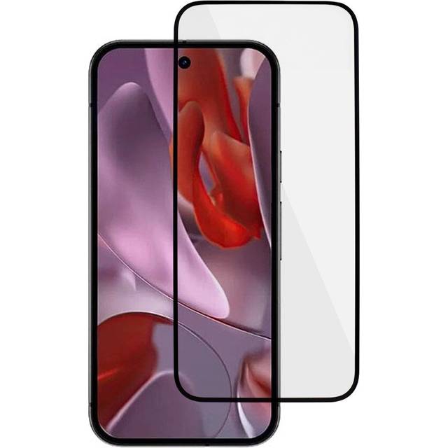 Google Pixel 9a Full Fit Skärmskyddsfilm - Genomskinlig / Svart Kant