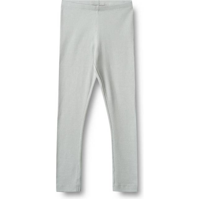Wheat Maddy Ribbade Leggings Soft Blue | Blå | 122 cm