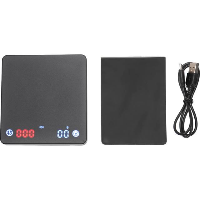 Coffee Scale Mini Rechargeable Portable Digital Coffee Scale with Timer Removable Silicone Pad for