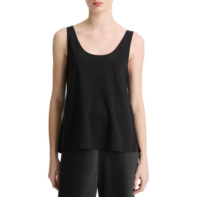 Scoop-Neck Bias Tank Top - CLASSIC BIAS TANK CAMI - Large