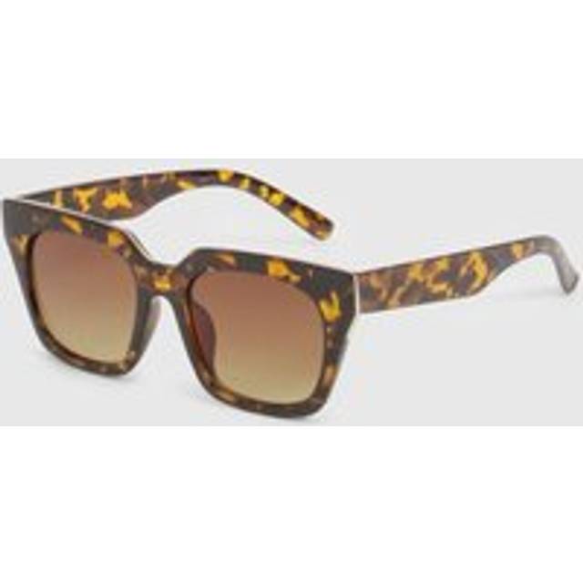 Womens Oversized Tortoise Shell Square Sunglasses - Brown - One Size, Brown