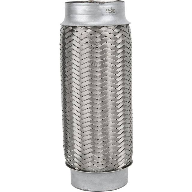 2.5x8in Exhaust Flex Pipe Stainless Steel Braid Flexible Joint Coupling Tube Universal for Car