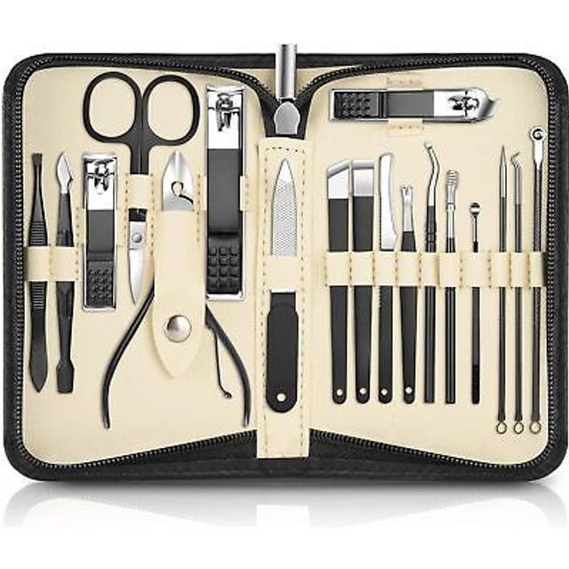 Manicure Set 18pcs,DUAIU Manicure Pedicure Tools Kit,Nail Clipper Set Gifts for Women/Men,Stainless Steel Nail Set Manicure For Toe and Finger Nails