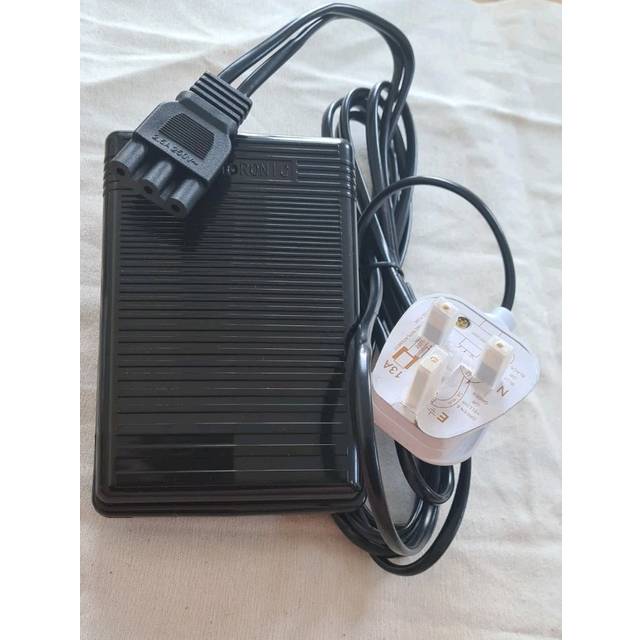 Genuine janome & elna sewing machine foot control pedal + lead - e type