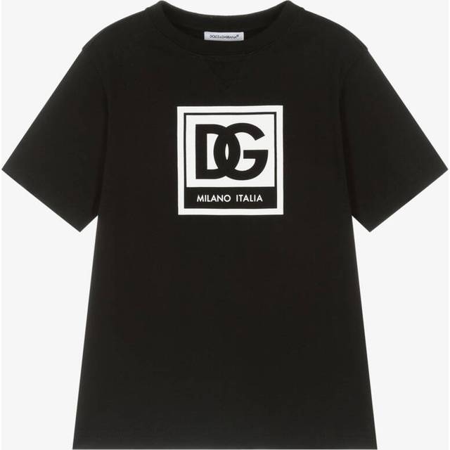 Dolce & Gabbana Boys Black Cotton Logo T-Shirt - 5 year