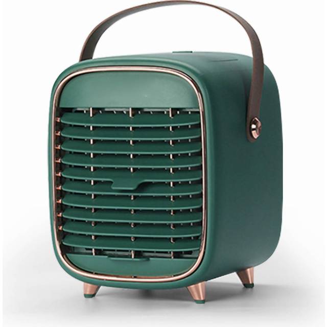 Air Conditioner Cooling Fan Silent USB Evaporative Cooler with Portable Carrying Strap for Home green
