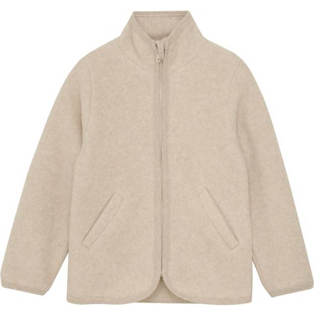 Huttelihut Kid's Jacket Cotton Fleece Fleecejacka Barn Storlek 98 Färg beige
