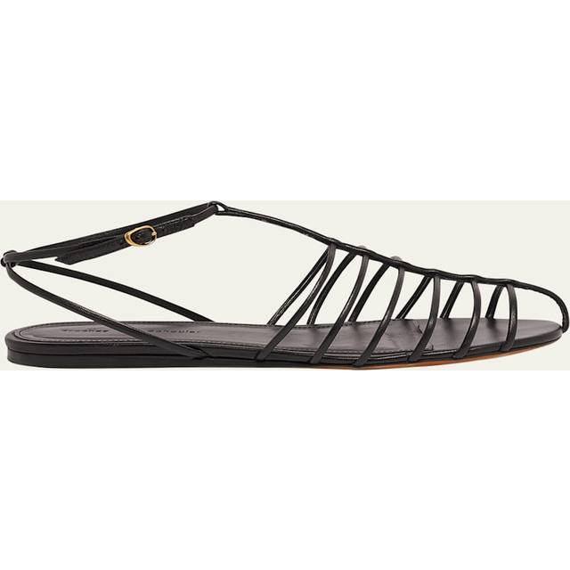 Proenza Schouler Black Tee Cage Flat Sandals - BLACK - IT 36.5