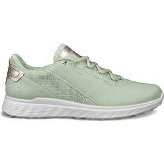 Ecco Ecco Golf S-Casual Leather Women's Fashion Trainers - Matcha Gold Metallic - UK 7.5
