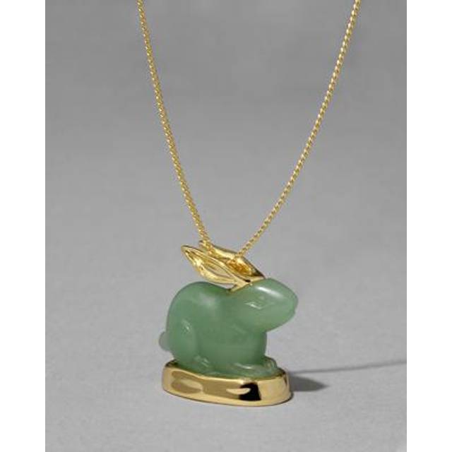 Alexis Bittar Bunny Pendant Necklace in Aventurine | Statement Jewelry from Alexis Bittar (One Size)