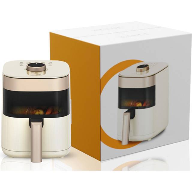 Visible Window Fryer 4.5L Large Capacity Oil Smoke Free Kitchen Fryer Cooker for Chicken Wing L
