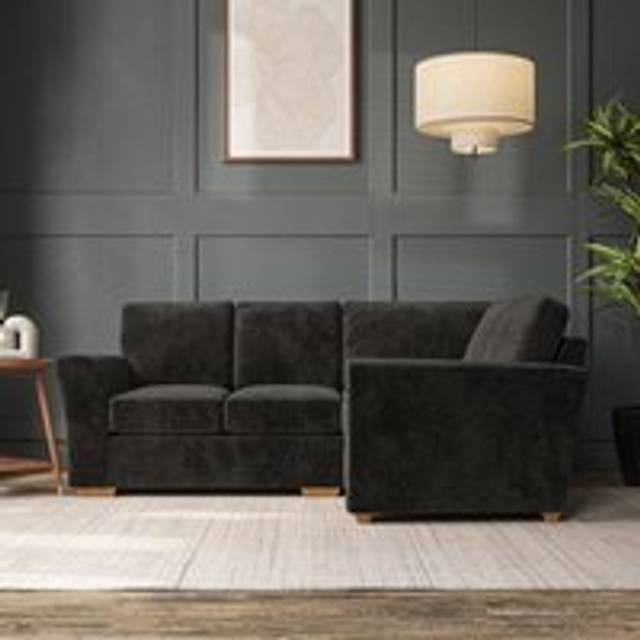 Lena Small Corner Sofa - Luxury Chenille Charcoal