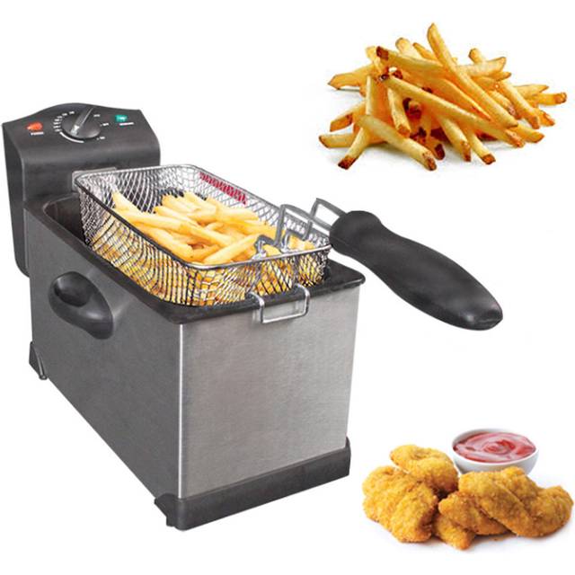 Professional 3l litre stainless steel deep fat chip fryer kitchen home