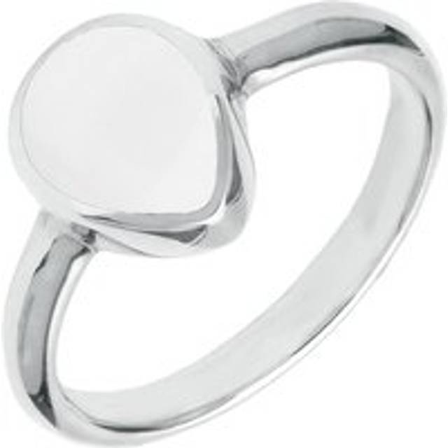 Sterling Silver Bauxite Pear Shaped Ring - Silver