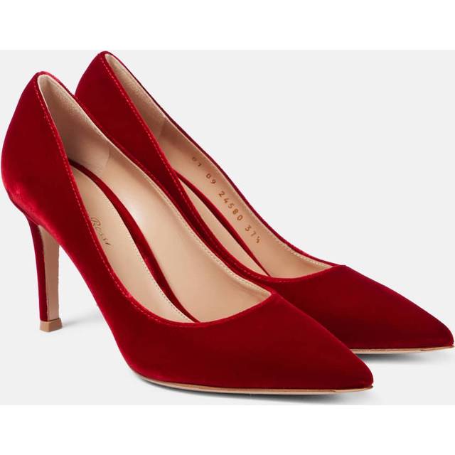 Gianvito Rossi Gianvito 85 velvet pumps - red (UK 8)
