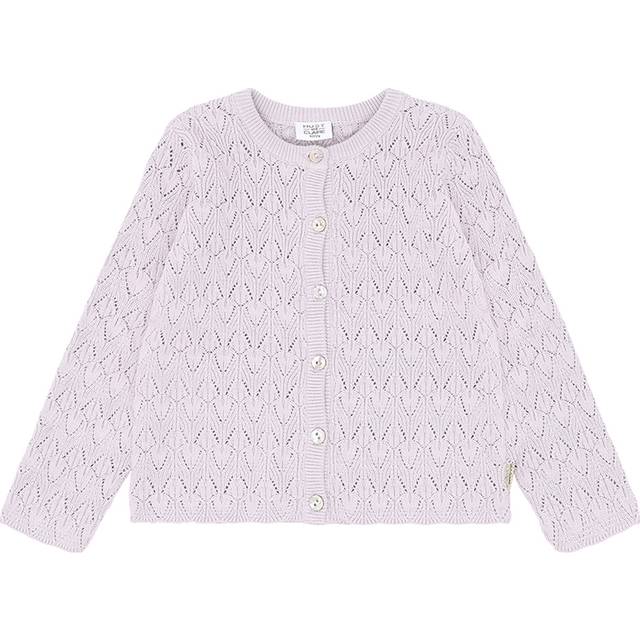Hust and Claire Cardigan - Stickad - Mål - Lavender - Hust and Claire - 5 år (110) - Cardigan
