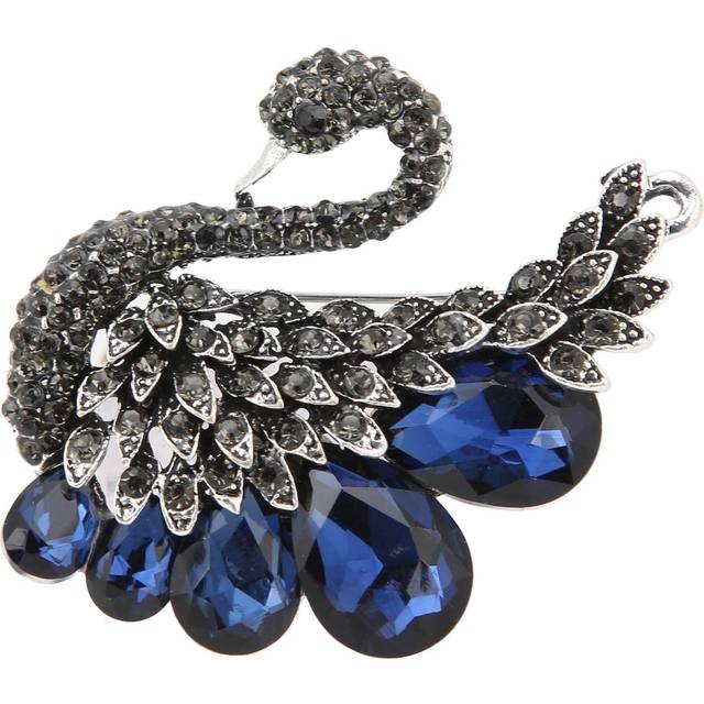 Women Brooch Vintage Elegant Rhinestone Lapel Pin with Animal Shape for Birthday Christmas GiftDark
