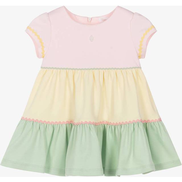 Patachou Girls Pink & Pastel Tiered Cotton Dress - 2 year