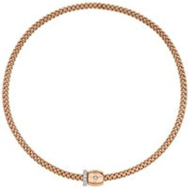 Fope Solo 18ct Rose Gold 0.47ct Diamond 43cm Necklace