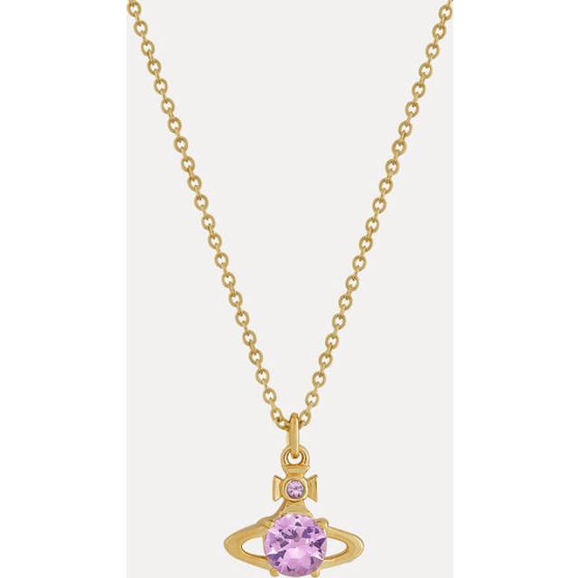 Vivienne Westwood Reina Pendant Necklace Gold-violet-cz Gold-violet-cz Women - GOLD-VIOLET-CZ - ---