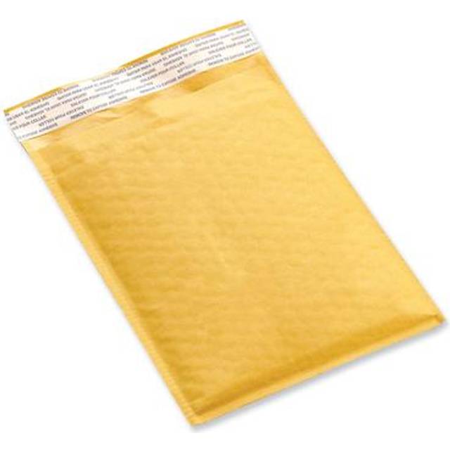 Universal UNV4087874 No. 0 Self Adhesive Closure Peel Seal Strip Cushioned Mailer, Gold - Pack of 25