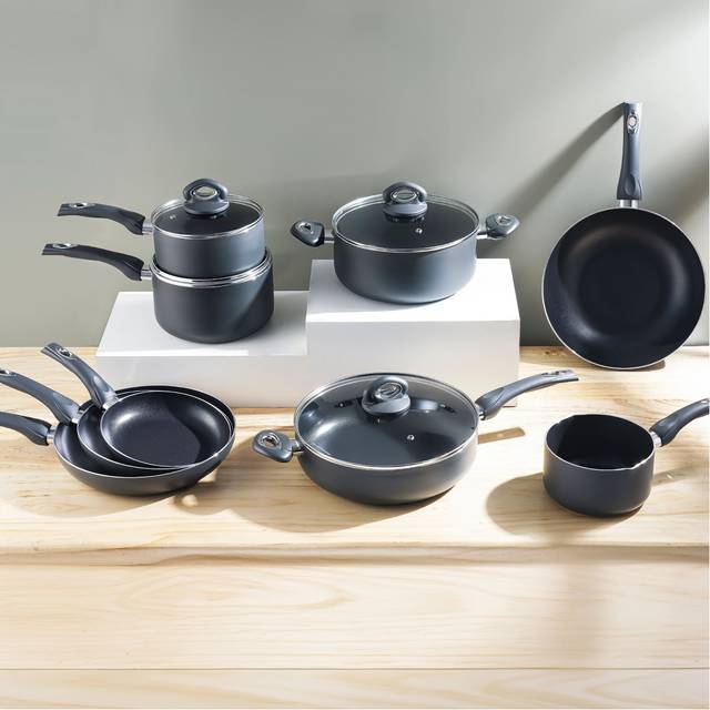 Lewis's Gourmet 28cm Non-Stick Deep Sauté Pan with Tempered Glass Lid | TJ Hughes