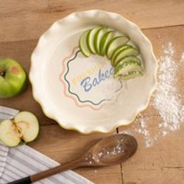 Ceramic Fluted Pie Dish - Multicolor