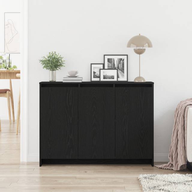 Latitude Run Sideboard Black Oak Engineered Wood Medium Storage Black Oak 75cm H X 102cm W X 29.5cm D