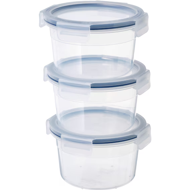 [365+, 3pack plastic square food container 750 ml]