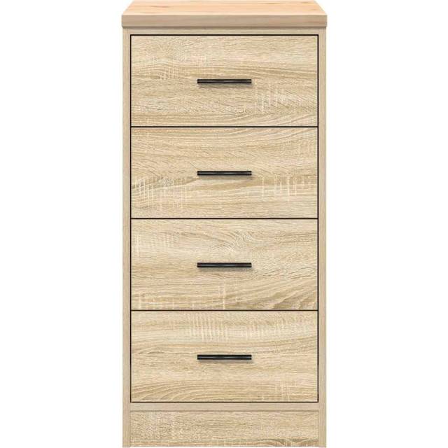 Garage Storage Cabinet Artisan Oak 40X51x85 Cm Solid Wood Pine - Sonoma Oak (85cm H X 40cm W X 51cm D)