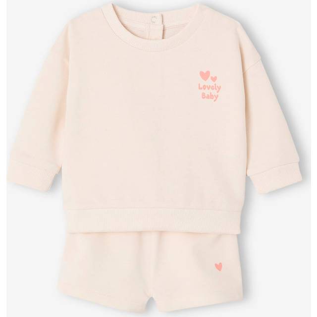 Sweatshirt & Shorts Set for Babies ecru