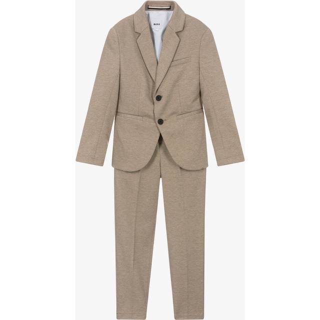 Boss Boys Beige Knitted Suit - 8 year