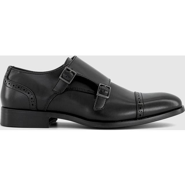 OFFICE Mens Markham Toe Cap Monk Shoes Black, 7