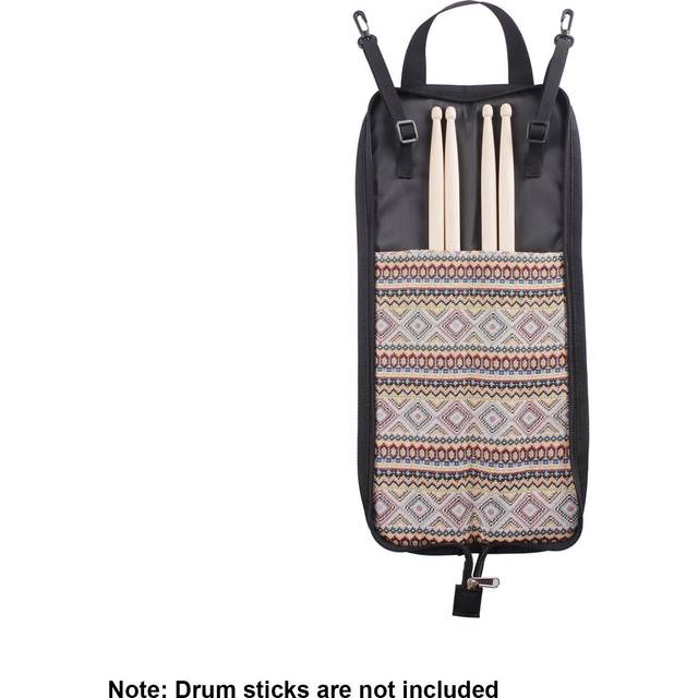 Drum Stick Bag Drumsticks Mallet Case Oxford Fabric with Hanging Hooks Wear-resistant Portable Drum brown