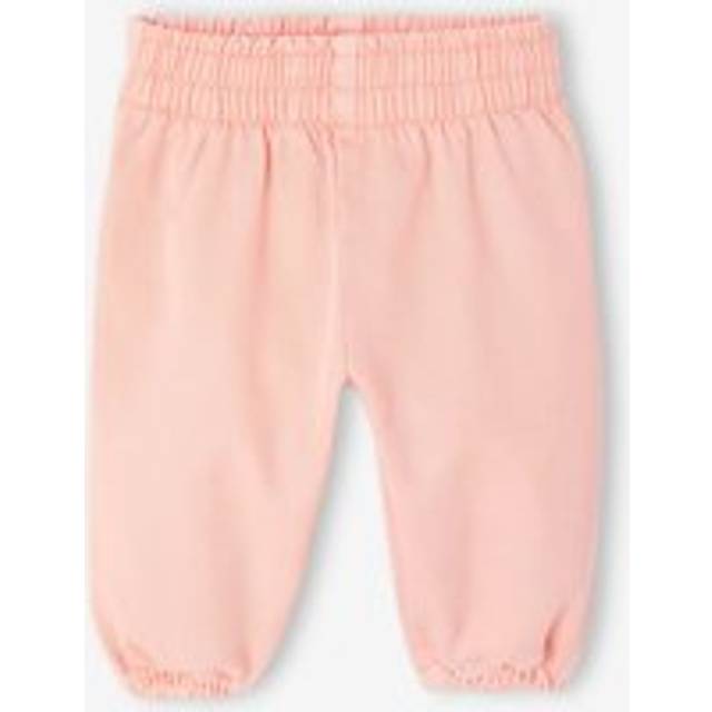 Baby girls' twill trousers pale pink