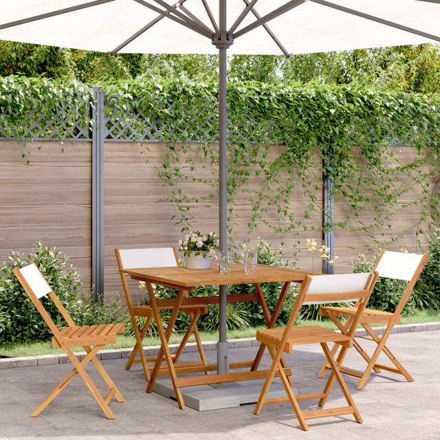 Square 4 - Person 90cm Long Dining Set - Cream White (4)