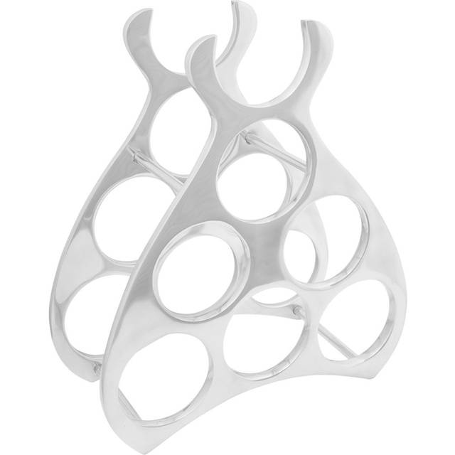 Wine Rack Silver Aluminium Medium Organisers Wine Rack Other (13cm H X 38cm W X 33cm D)