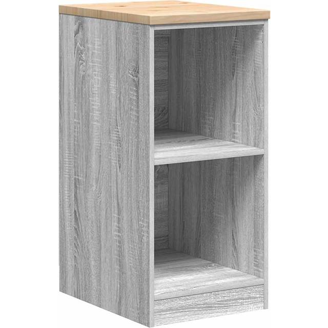 Solid Wood Single Storage Cabinet ( 85cm H x 40cm W x 51cm D) - Grey Sonoma (85cm H X 40cm W X 51cm D)