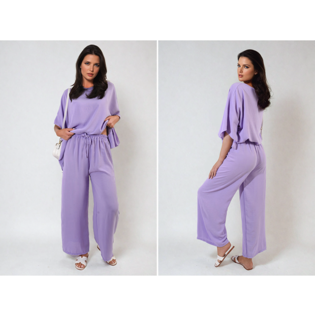 Ikrush waist wide leg trousers wide leg maxi length holiday beachwear