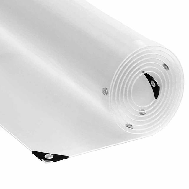 vidaXL Clear Tarpaulin with Eyelets 4x4 m PVC - Transparent