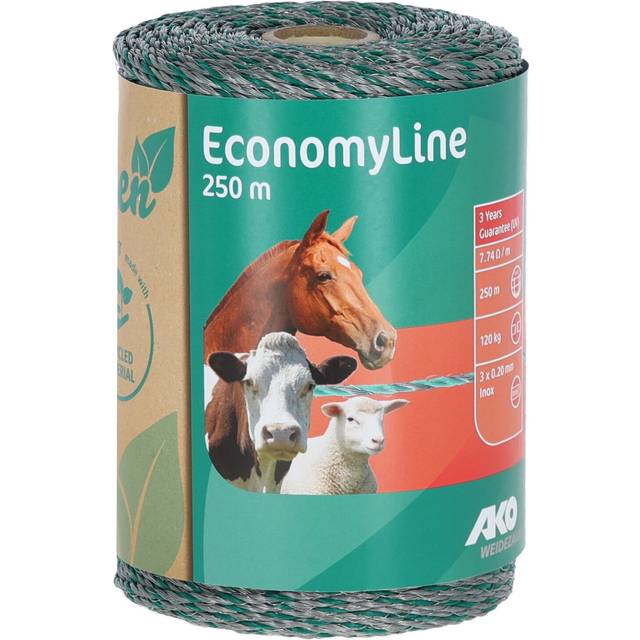Cord for electric fence Ako Litze EconomyLine - Vert