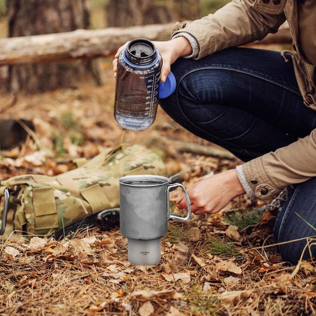 Lixada Mini Alcohol Stove Lightweight Titanium Liquid Spirit Alcohol Stove Furnace for Outdoor Alcohol Stove Only