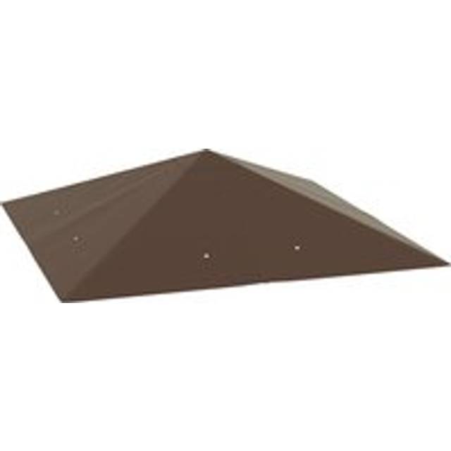 Outsunny 3 x 3(m) Gazebo Canopy Replacement Cover, Garden Gazebo Roof Replacement with Drain Holes, 370g/㎡, UPF30+, TOP COVER ONLY, Brown