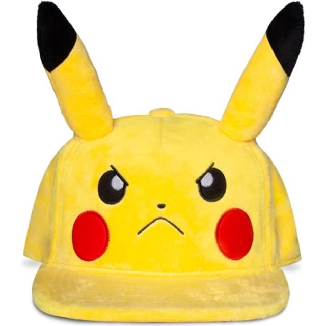 Difuzed - Gul snapback Keps - Pokémon Angry Pikachu Plush Yellow Snapback @ Hatstore