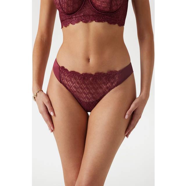 Guess Ebby Mesh Brazilian Briefs - Red - L